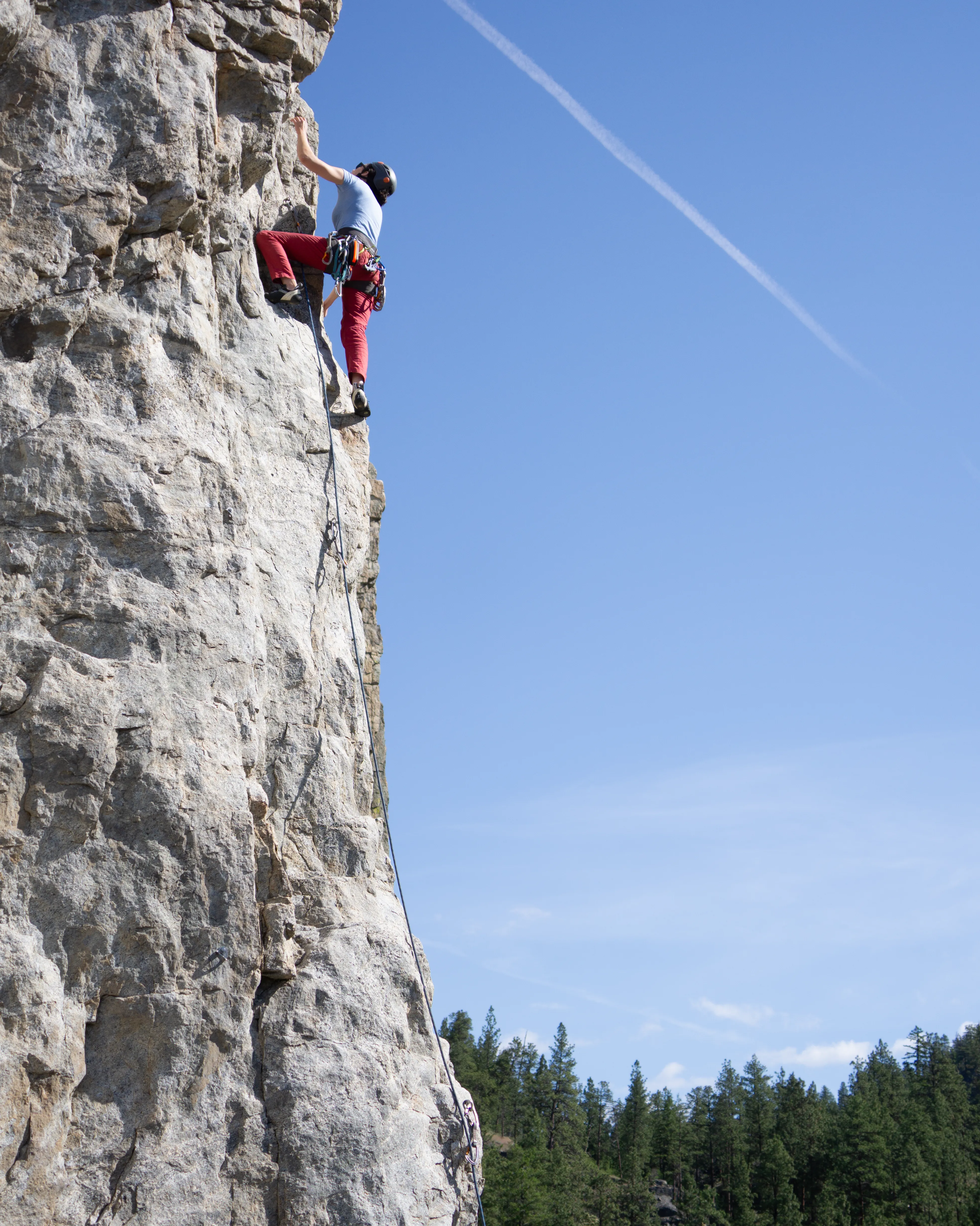 Lis climbing at Skaha (5.9).