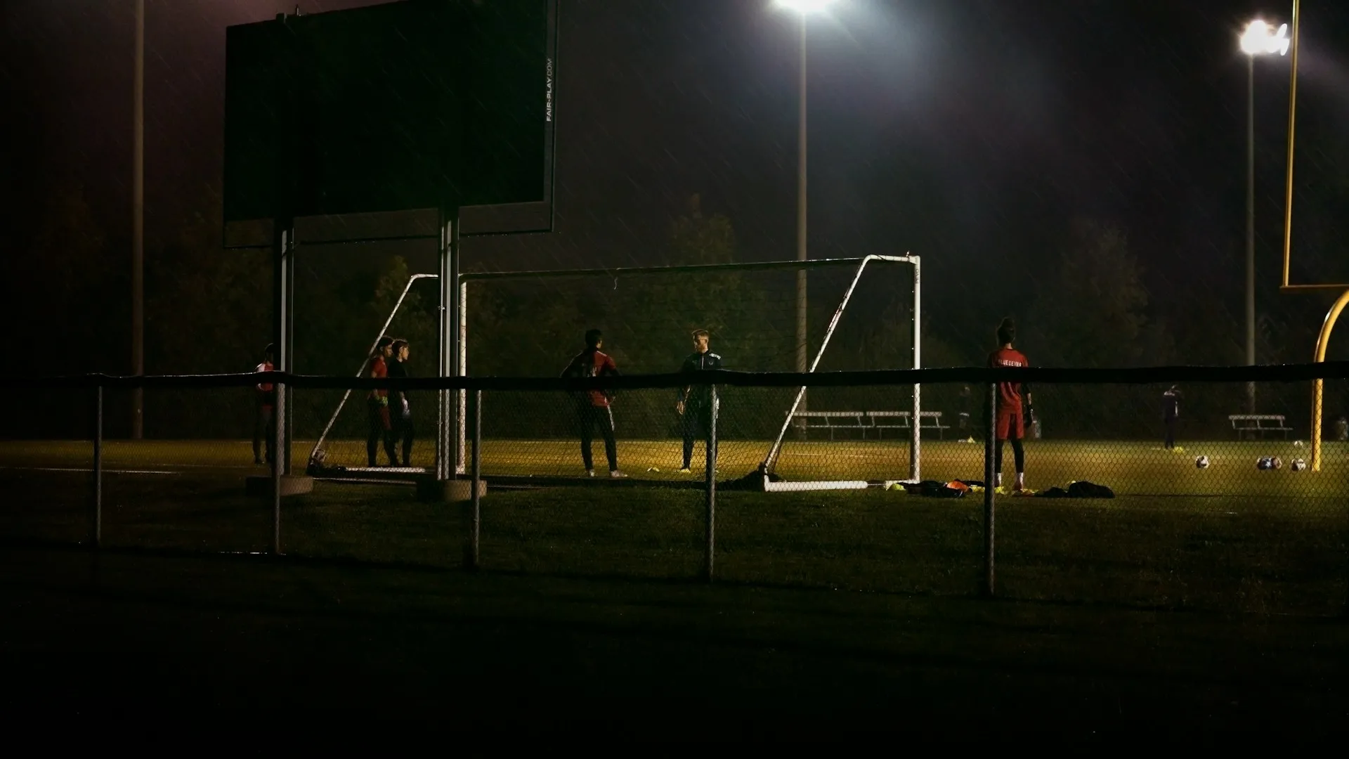 Late night soccer pratice.